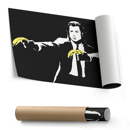 Pulp Fiction Banana Gun Canvas Wall Art – Iconic Movie Moment Decor