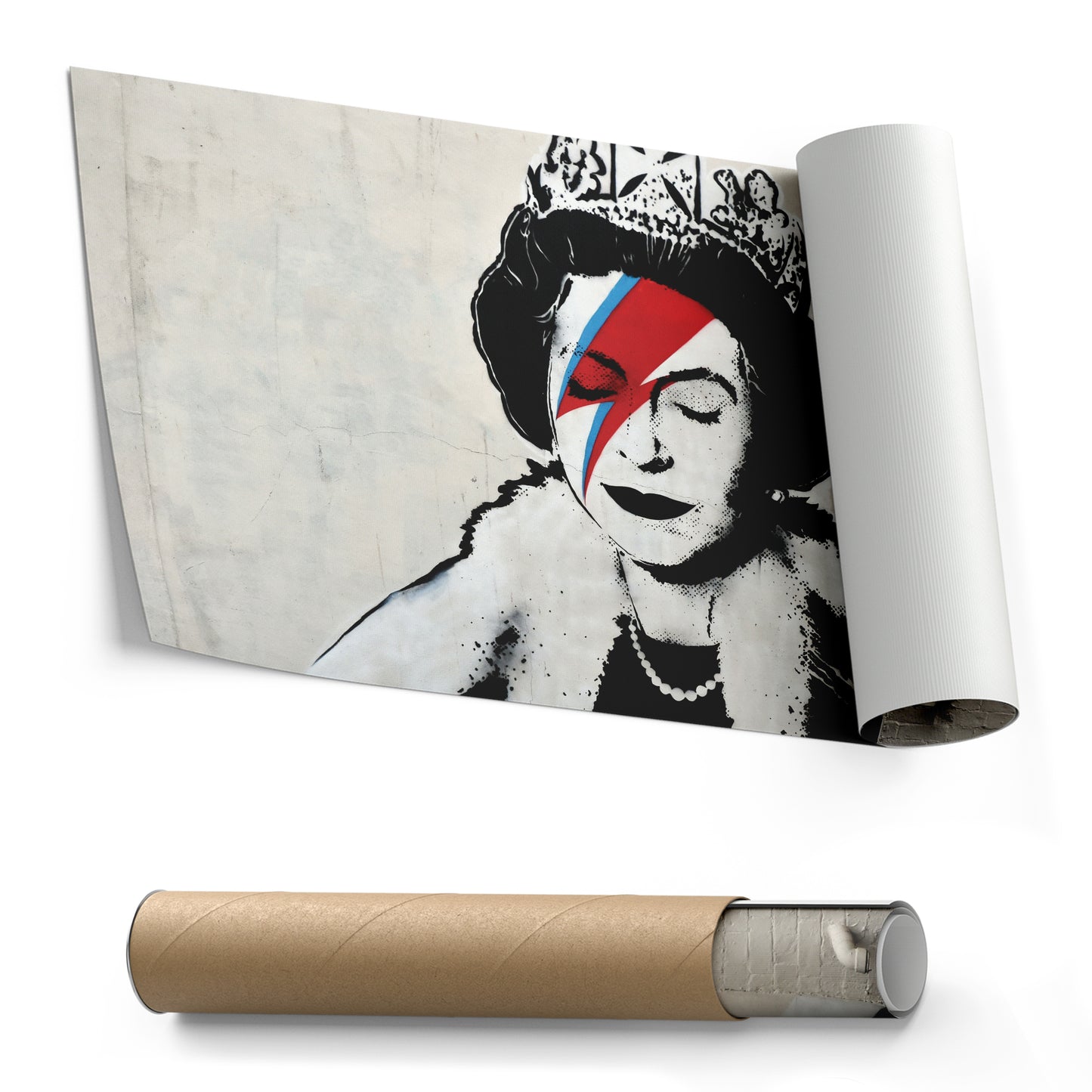 Banksy 'Queen' Canvas Print - Framed Wall Art