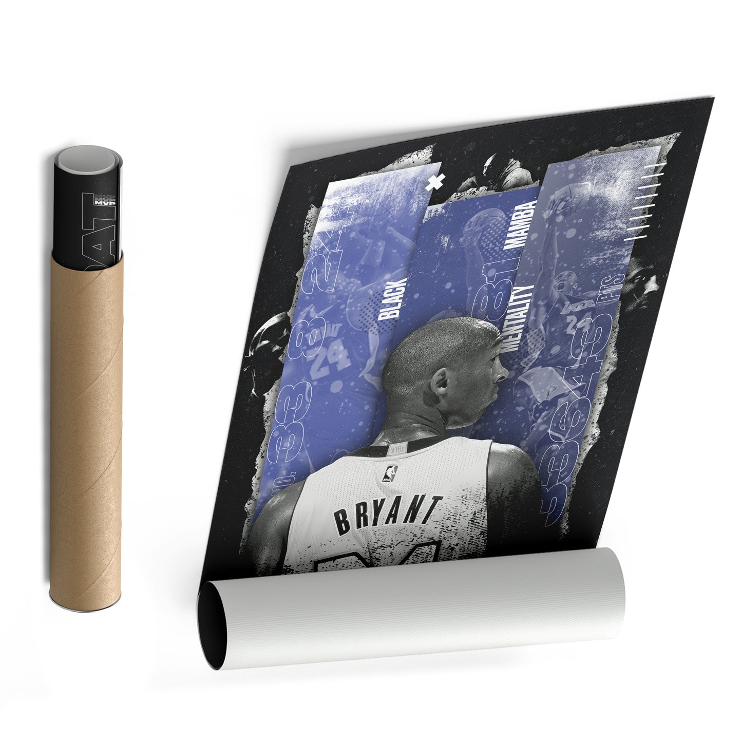 Black Mamba Mentality Kobe Bryant Canvas Art – Inspirational Wall Decor