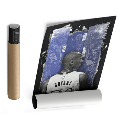 Black Mamba Mentality Kobe Bryant Canvas Art – Inspirational Wall Decor