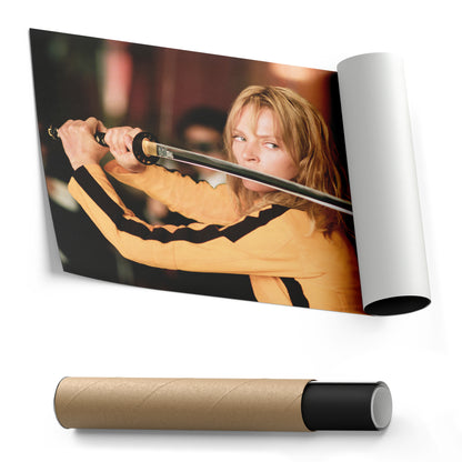 Kill Bill Uma Thurman Canvas Wall Art – Action Movie Decor