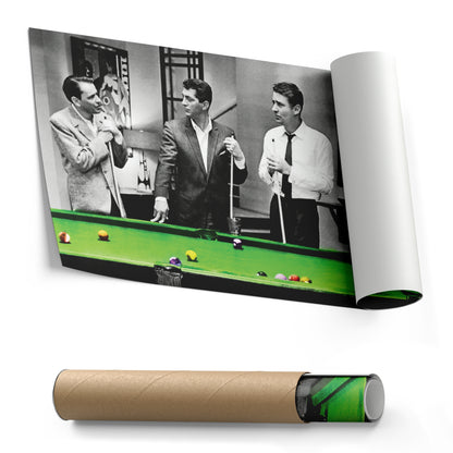 The Rat Pack - Playing Pool Canvas Wall Art Decor