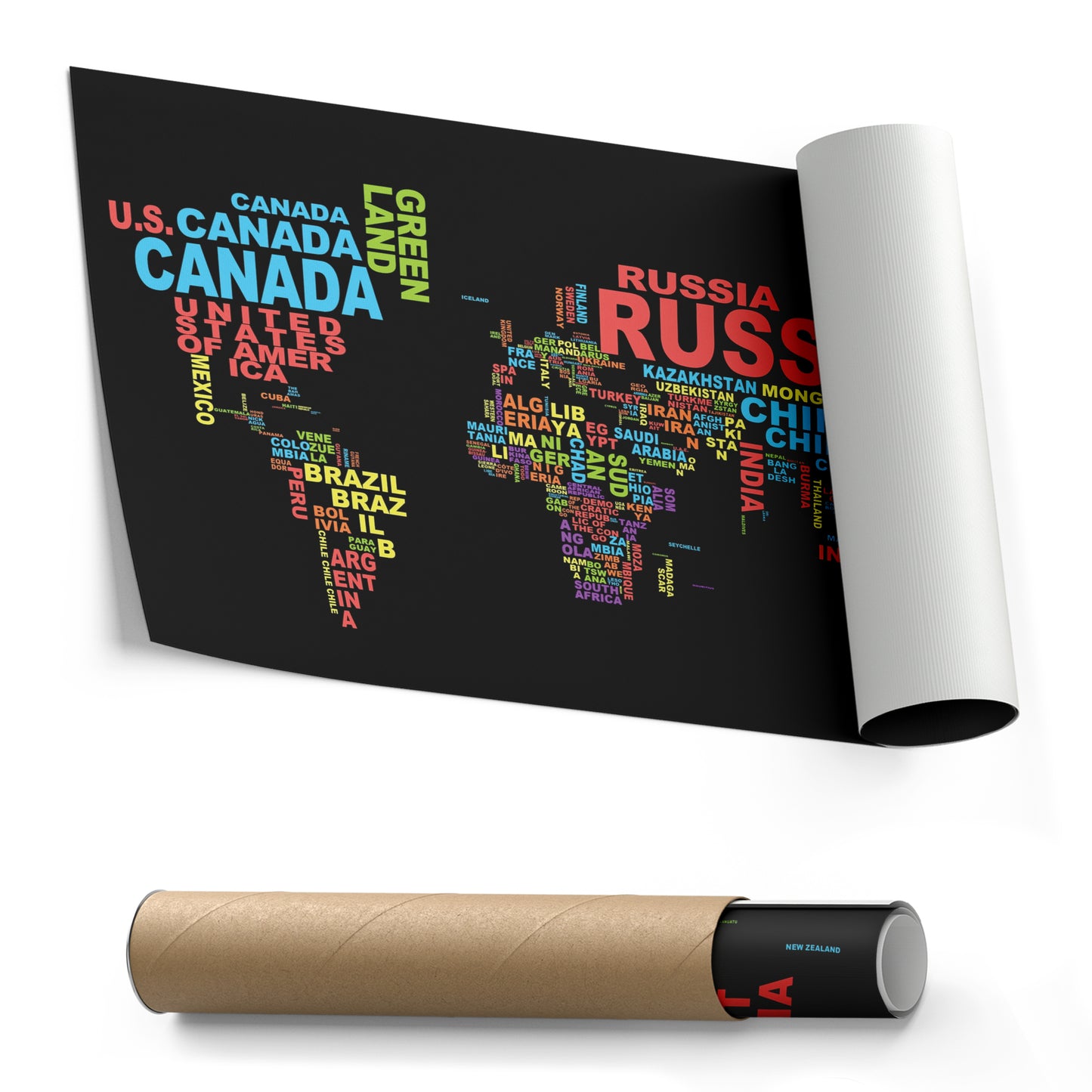 World Map - Canvas Wall Art Decor for Home & Office