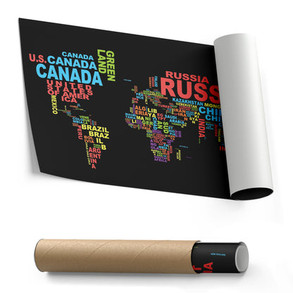 World Map - Canvas Wall Art Decor for Home & Office