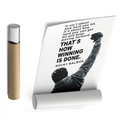 Rocky Balboa Motivational Quote Canvas Art - Inspirational Wall Decor