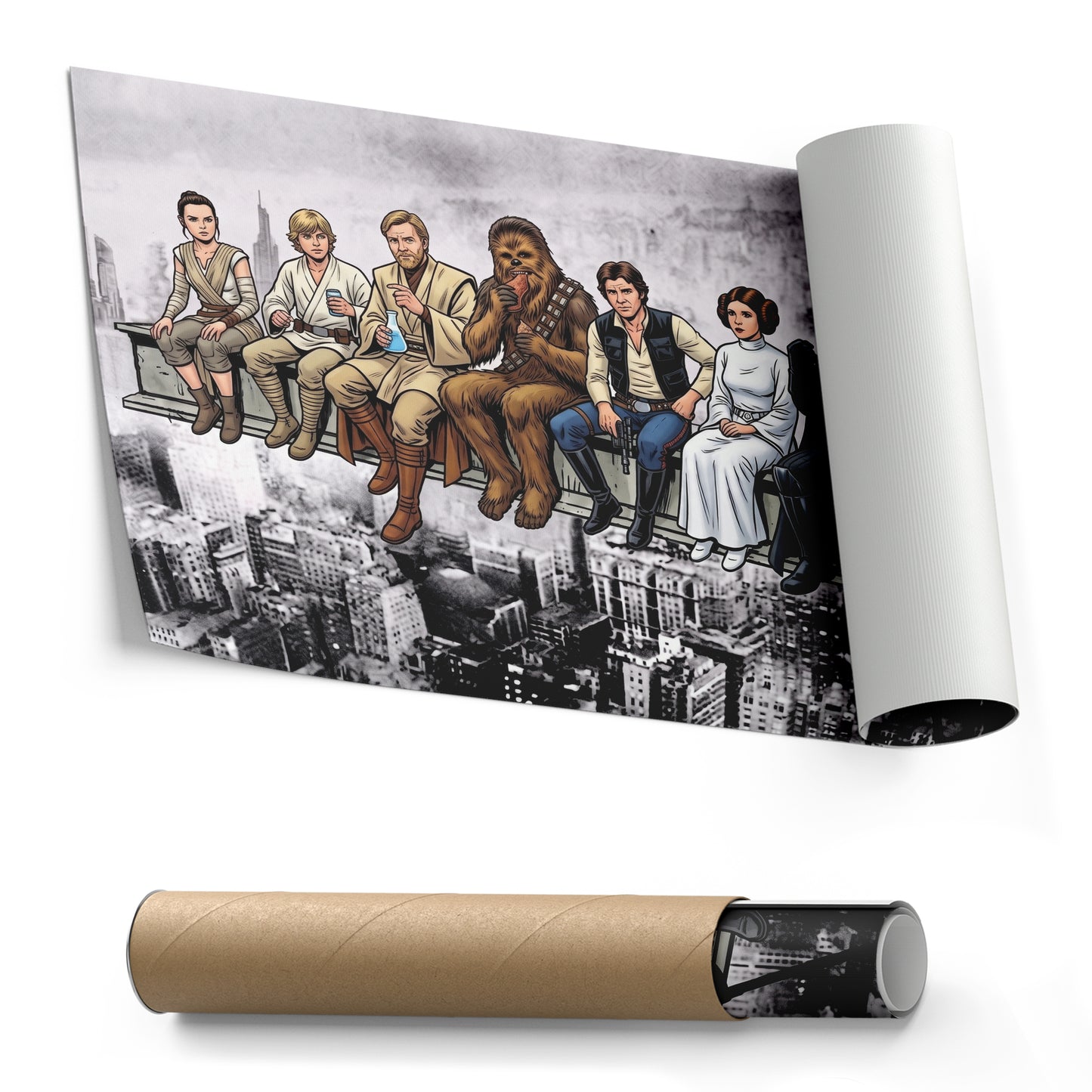 Star Wars Lunch Atop a Skyscraper Canvas Wall Art