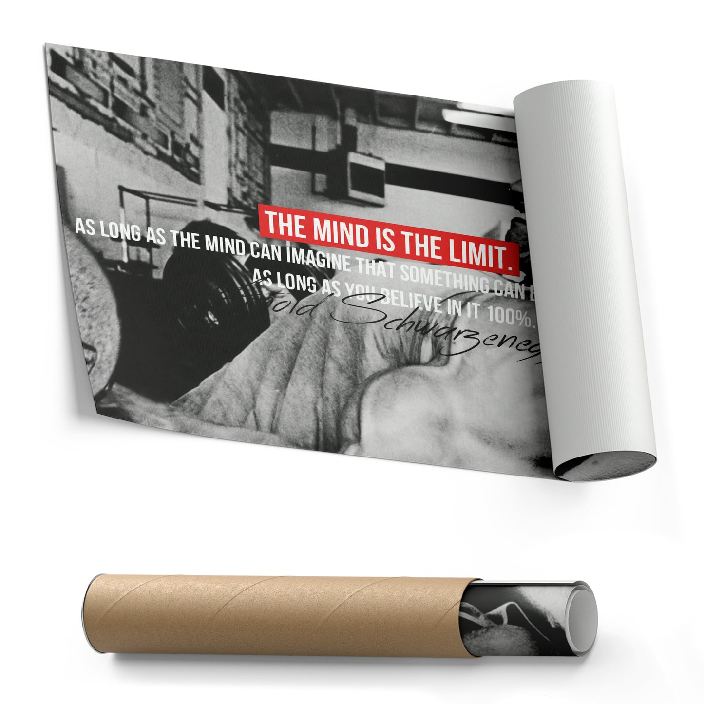 Arnold Schwarzenegger Motivational Quote Canvas Print – Wall Art for Home Office & Fitness Decor