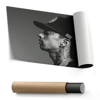 Nipsey Hussle Black and White Canvas Wall Art – Music Legend Home Decor