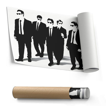 Reservoir Dogs Illustration Canvas Art – Cult Movie Icon Decor