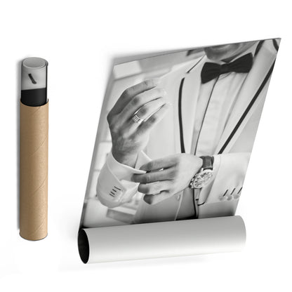 James Bond Black and White Movie Canvas Wall Art – Iconic Spy Print