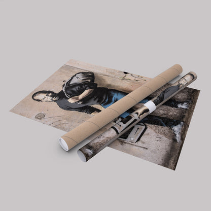 Banksy 'Steve Jobs' Canvas Print - Framed Wall Art