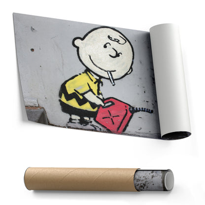 Banksy 'Gas and Smoke' Canvas Print - Framed Wall Art