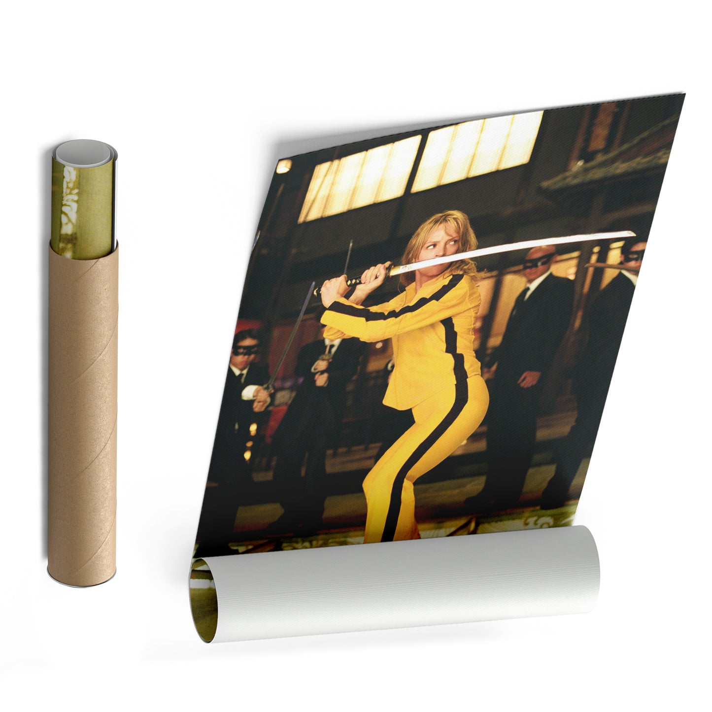 Kill Bill Uma Thurman Movie Scene Canvas Wall Art – Cinematic Action Poster