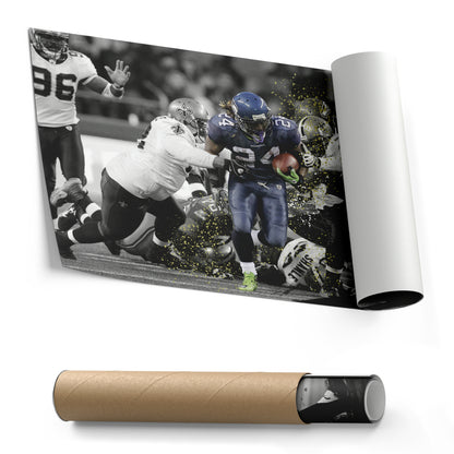 The Beast Quake Seattle Seahawks Canvas Art - NFL Sports Decor Poster
