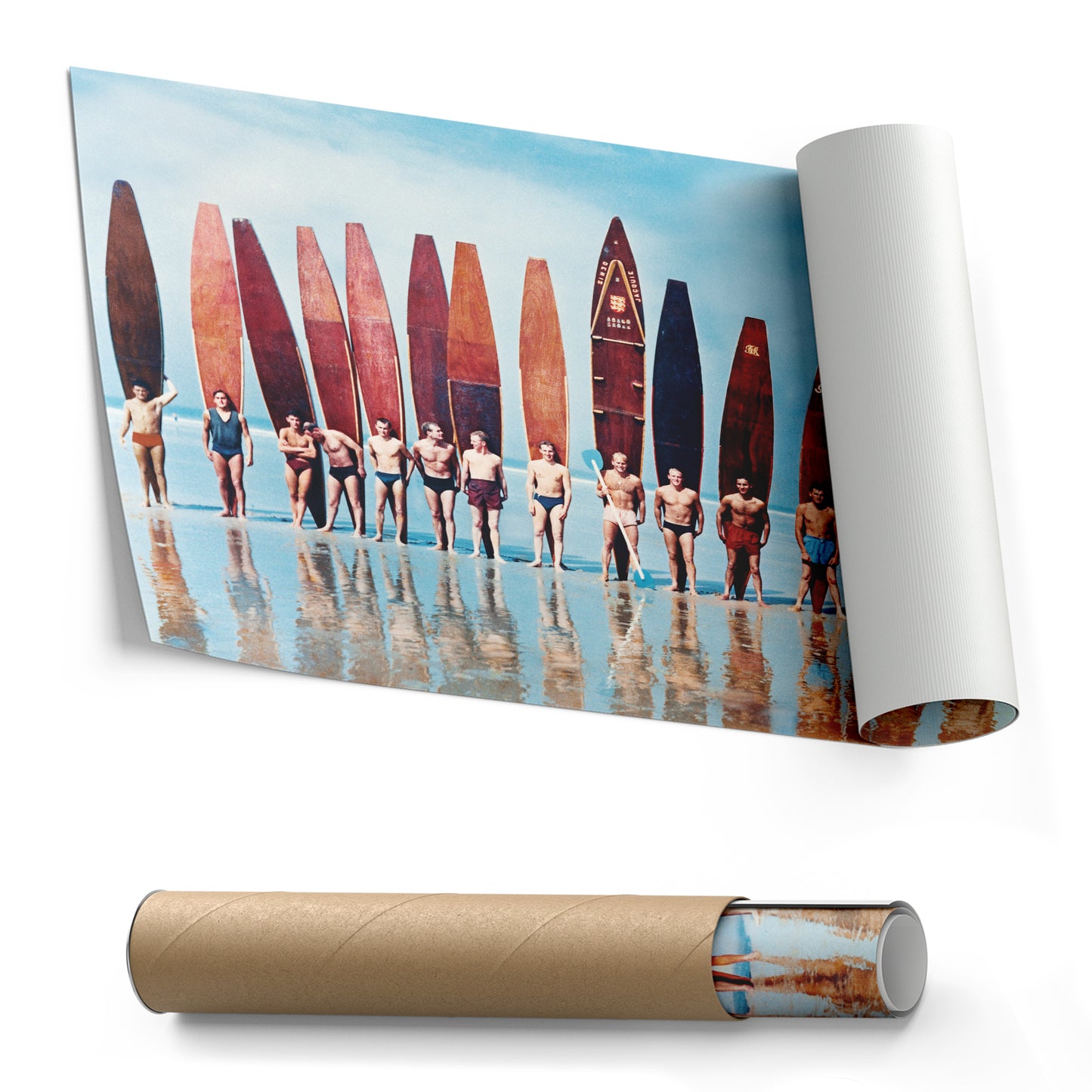 Evolution of Surfboard - Vintage Canvas Wall Art Decor for Surf Lovers