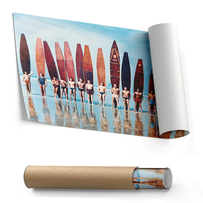 Evolution of Surfboard - Vintage Canvas Wall Art Decor for Surf Lovers