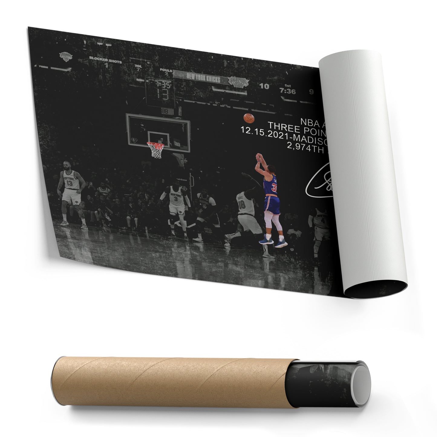 Stephen Curry Record Breaking 3-Pointer Canvas Art - NBA Wall Decor