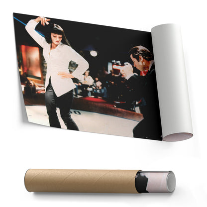 Pulp Fiction Dance Twist Canvas Wall Art – Timeless Movie Moment Decor