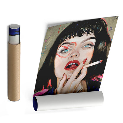 Fantasy Woman - Acrylic & Oil Painting Canvas Wall Art Decor