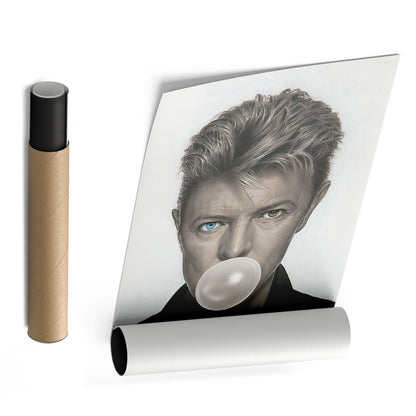 David Bowie Poster Chewing Gum Canvas Wall Art Home Decor Framed Art – Fenin