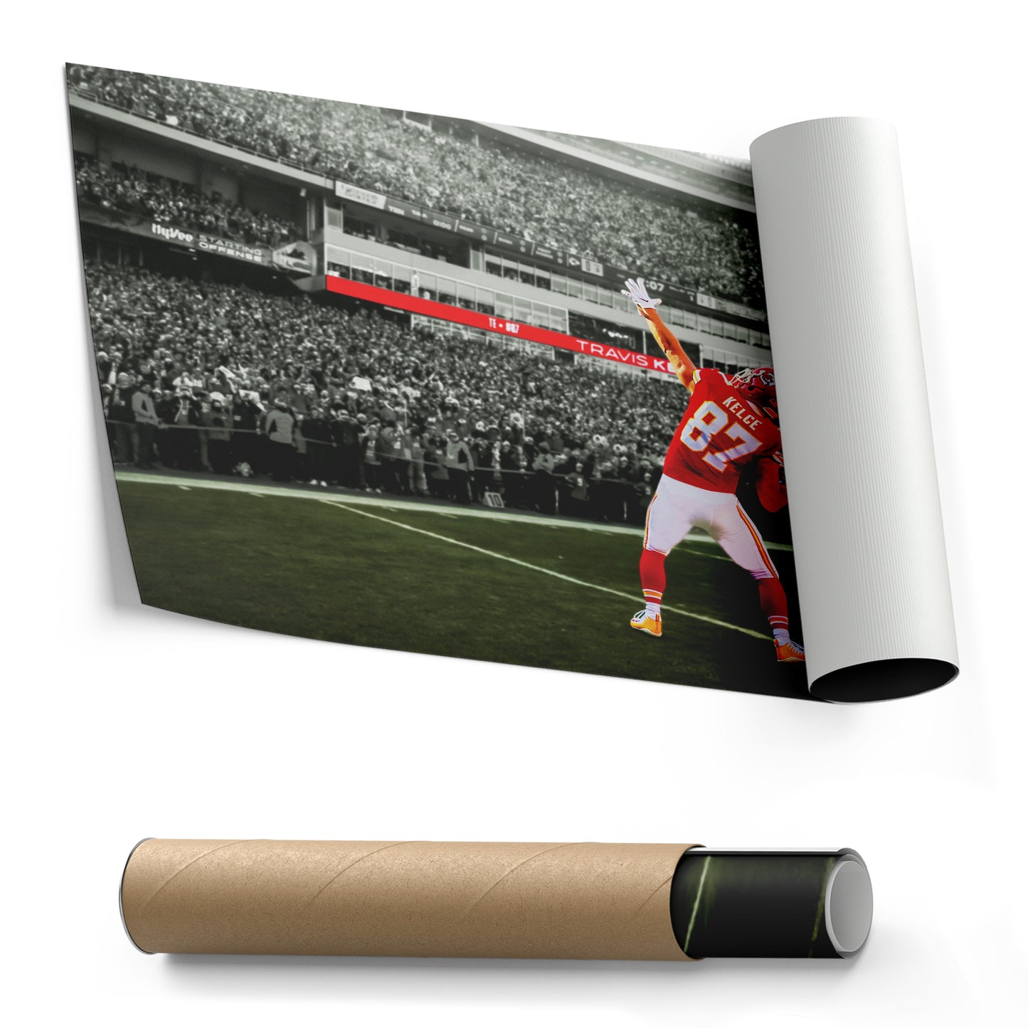 Travis Kelce Kansas City Chiefs Canvas Wall Art – NFL Superstar Decor