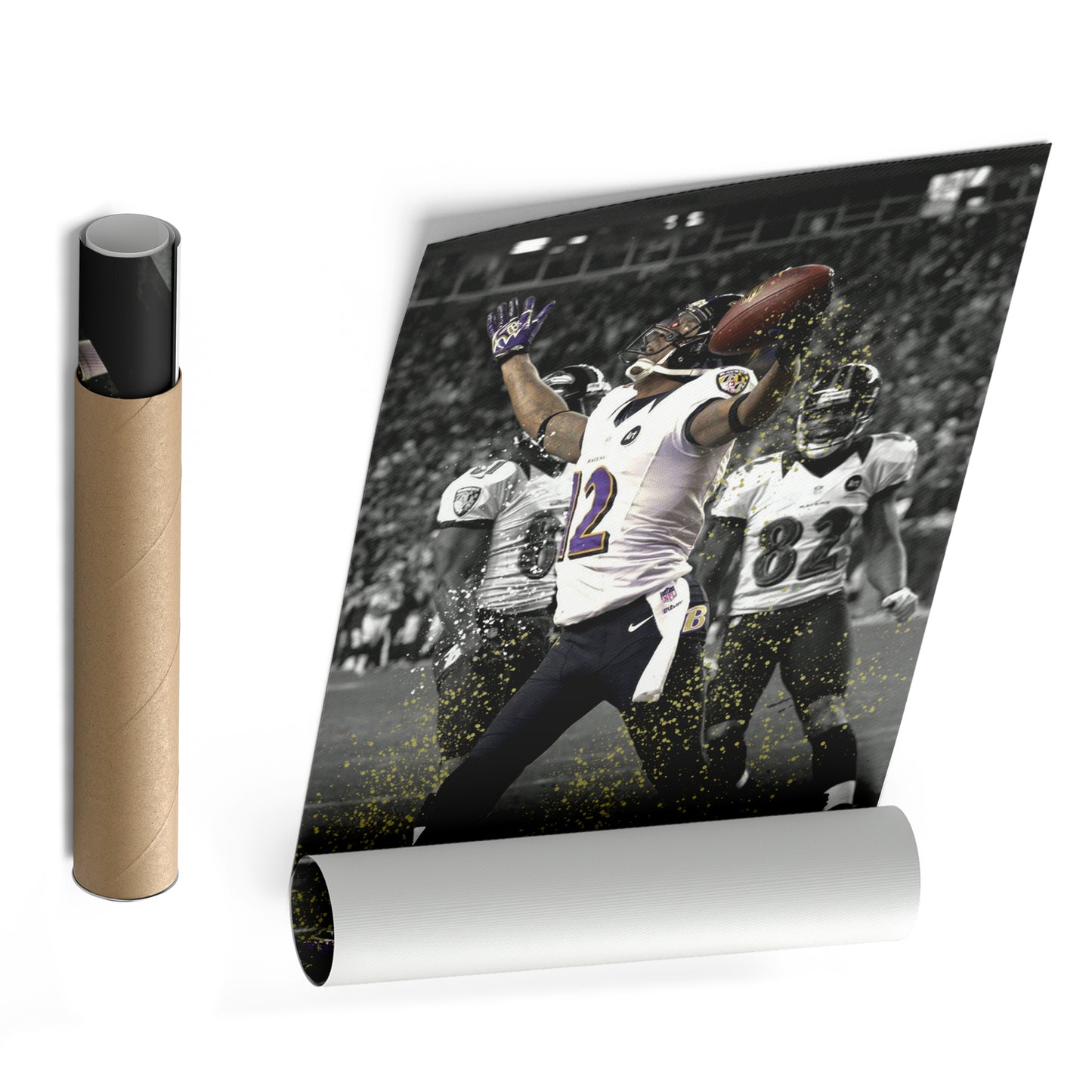 The Mile High Miracle Canvas Art - NFL Ravens vs. Broncos Wall Decor