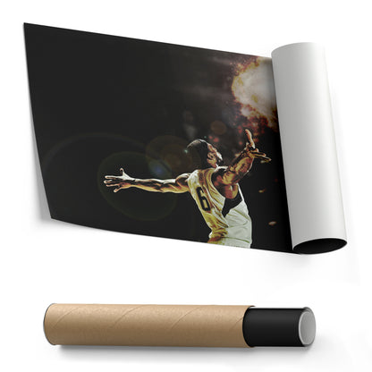 LeBron James Basketball Effect Canvas Wall Art – King’s Legacy Poster