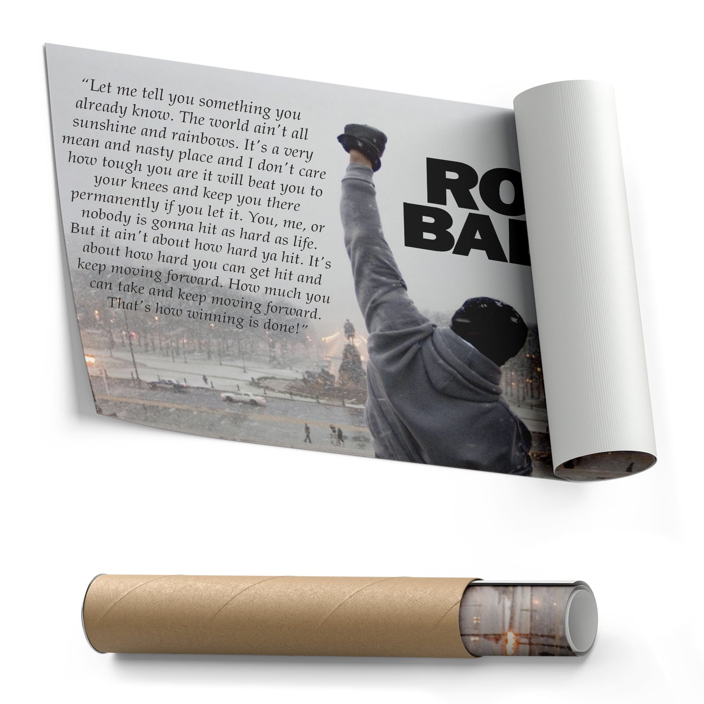 Rocky Balboa Motivational Quote Canvas Wall Art – Boxing Legend Decor