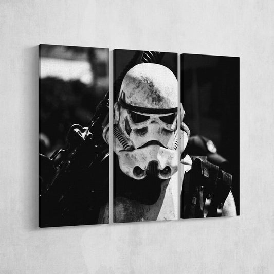 Stormtrooper Poster Star Wars Black and White Canvas Wall Art Home Decor Framed Art