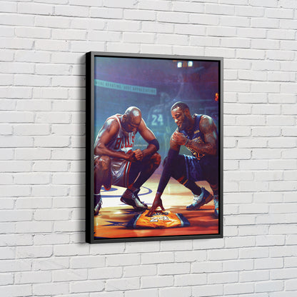 Jordan LeBron Honoring Kobe Poster NBA Legends Canvas Poster Wall Art Print Home Decor Framed Art