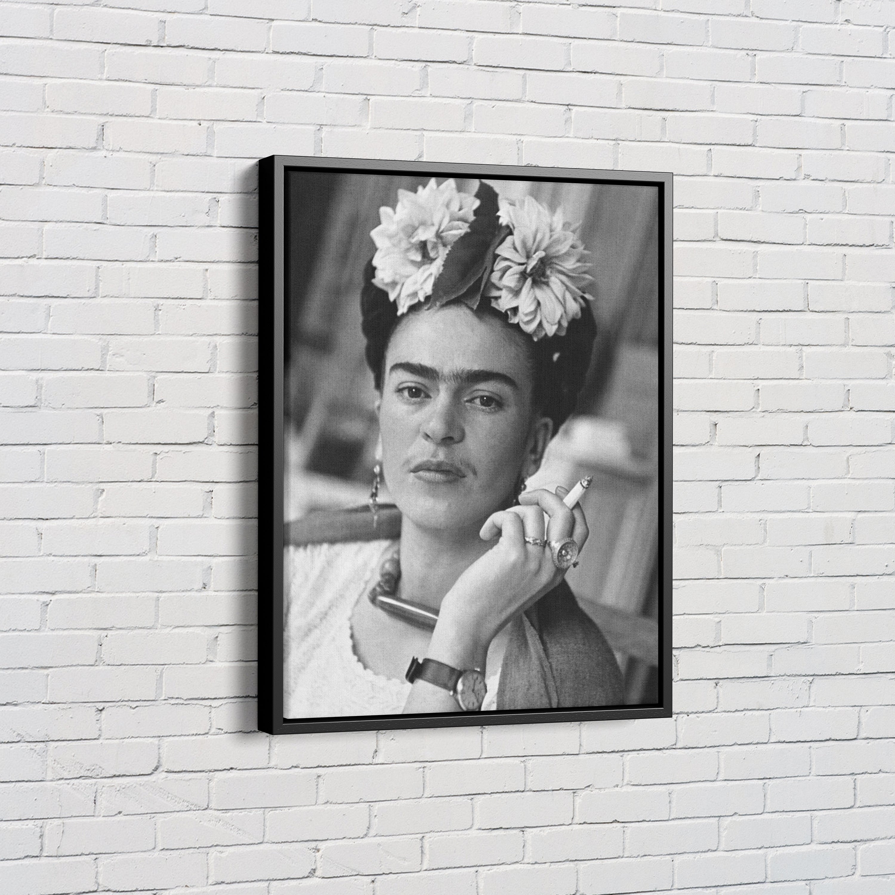 Wall Art Frida Kahlo Canvas Prints Poster Smoke Girl Picutre