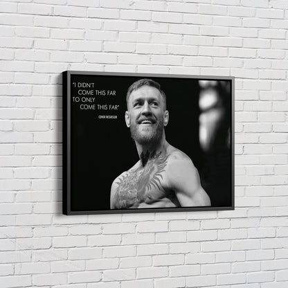 Conor McGregor Quote Poster Mixed Martial Arts Black and White Canvas Wall Art Home Decor Framed Art