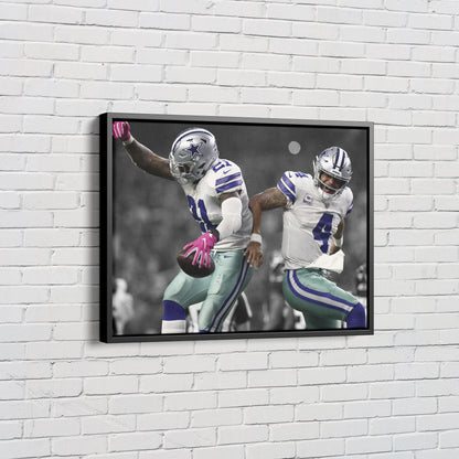 Dak and Zeke Poster Celebration Dallas Cowboys Canvas Wall Art Home Decor Framed Art