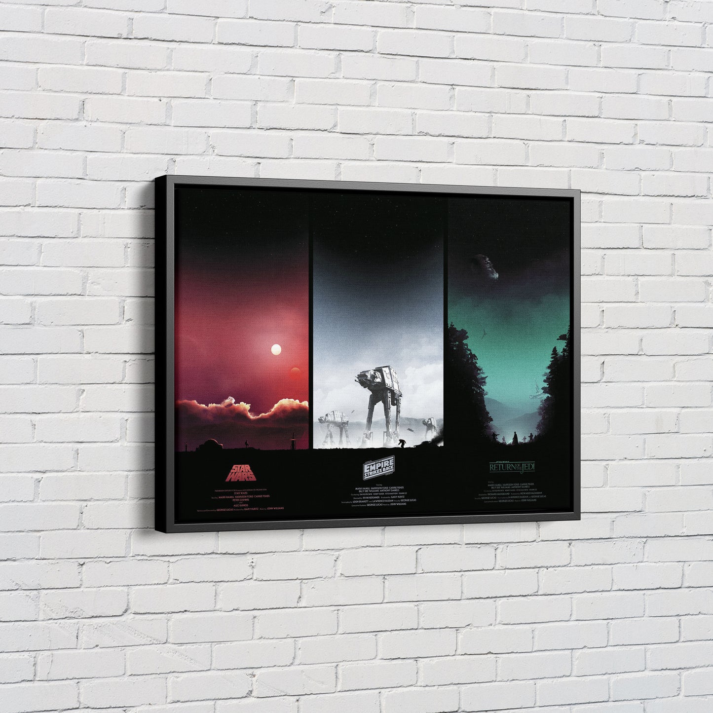 Starwars Trilogy Movie Poster Canvas Wall Art Home Decor Framed Art