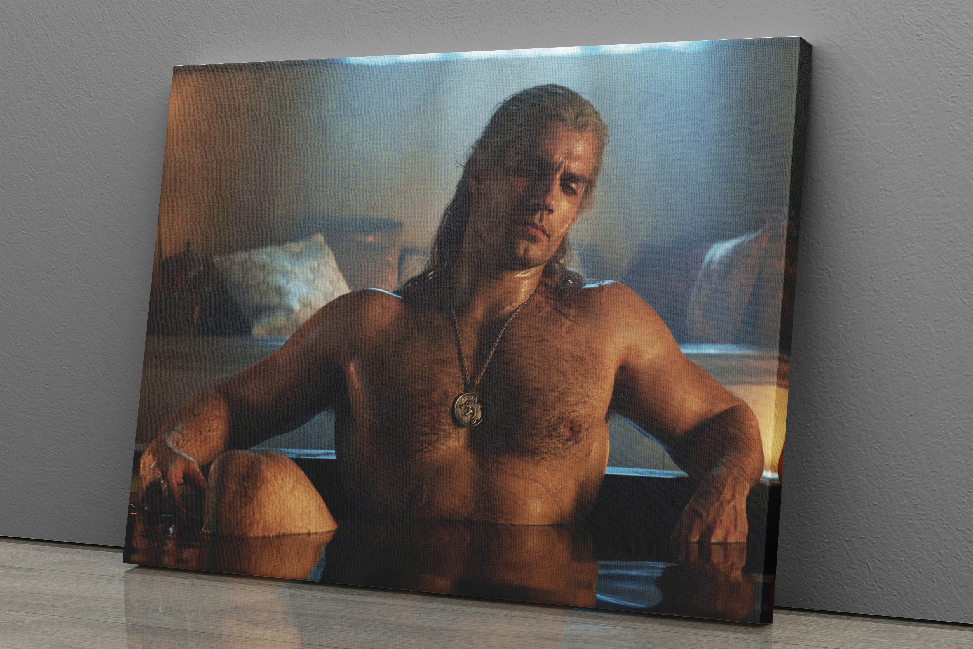 Henry Cavill Geralt Poster The Witcher Bathtub Canvas Wall Art