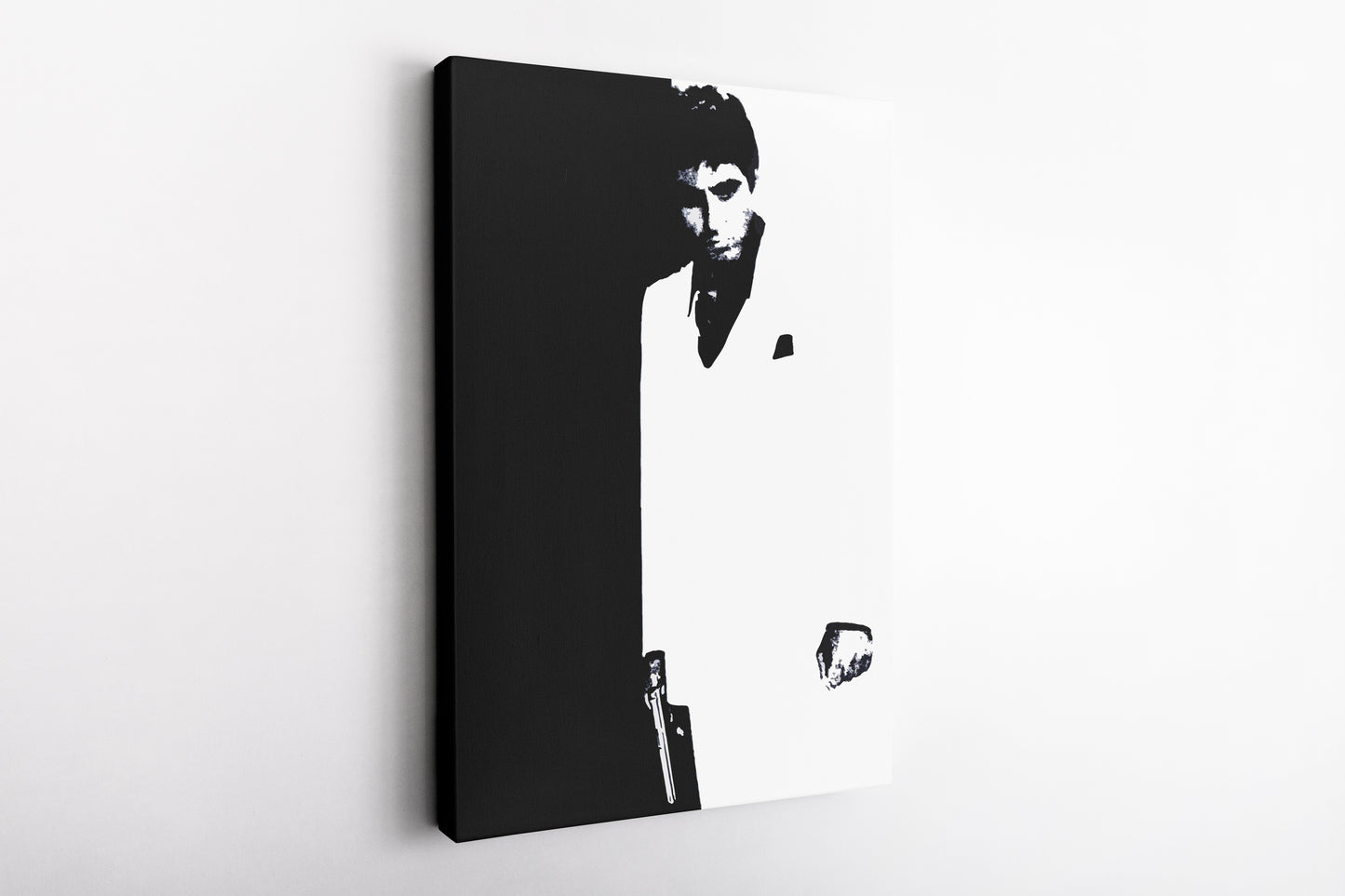 Scarface Poster Al Pacino Black and White Canvas Wall Art Home Decor Framed Art