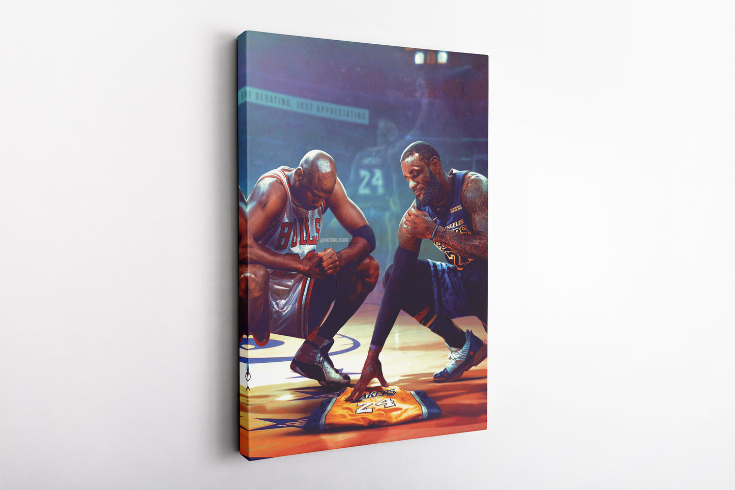 Jordan LeBron Honoring Kobe Poster NBA Legends Canvas Poster Wall Art Print Home Decor Framed Art