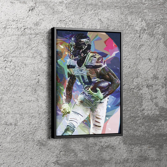 DK Metcalf Pop Art Poster Seattle Seahawks Football Canvas Wall Art Home Decor Framed Art