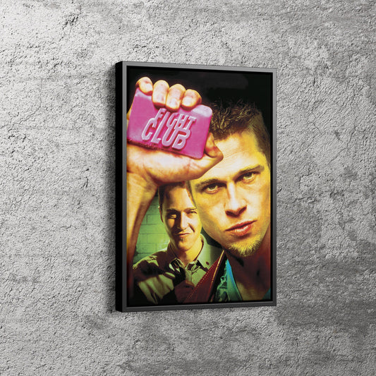 Fight Club Movie Poster Canvas Wall Art Home Decor Framed Art
