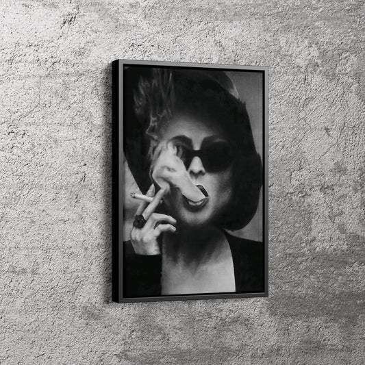 Fight Club Poster Marla Singer Smoking Canvas Wall Art Home Decor Framed Art
