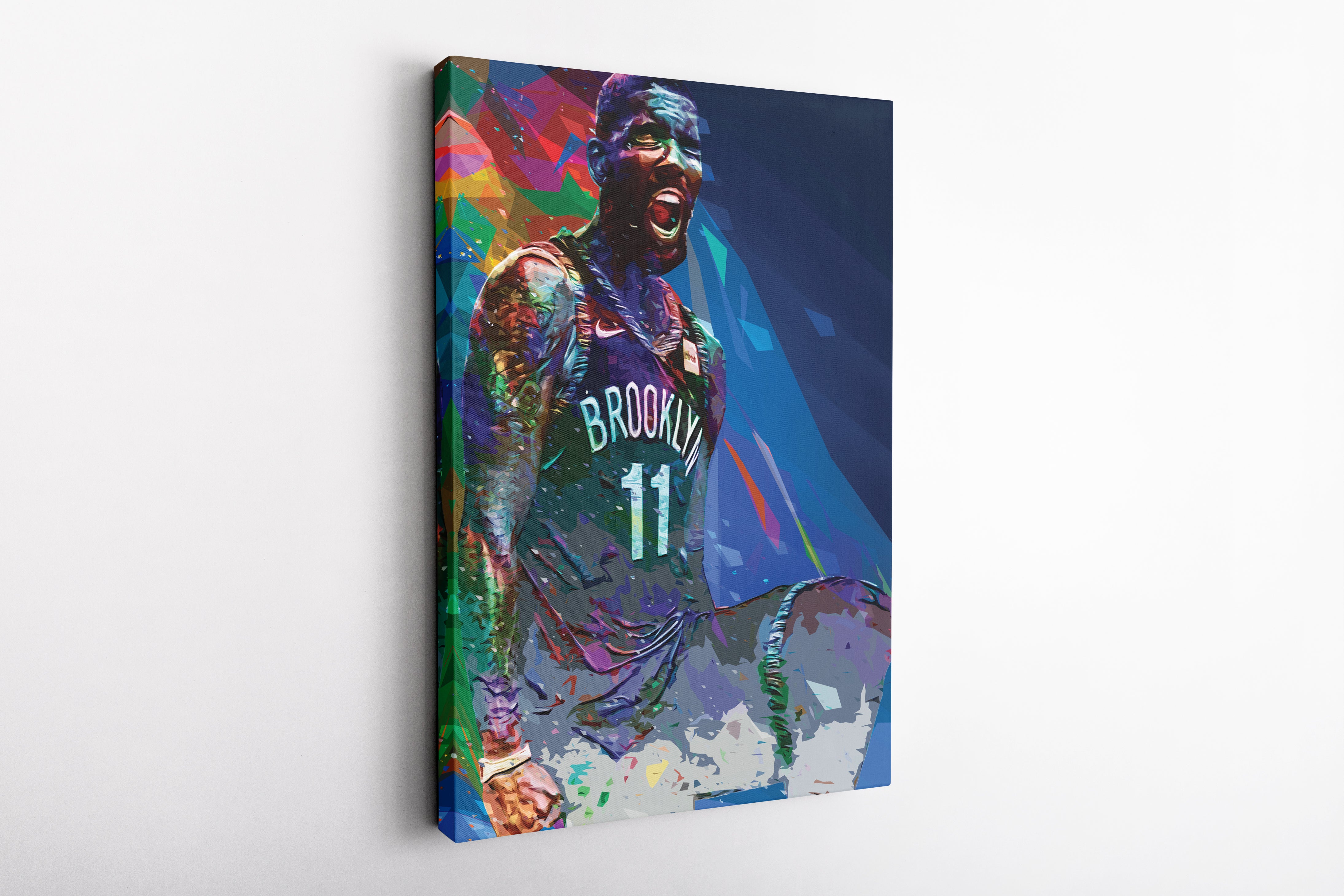 Kyrie Irving 11 Jersey Poster Canvas Painting - Brooklyn Nets