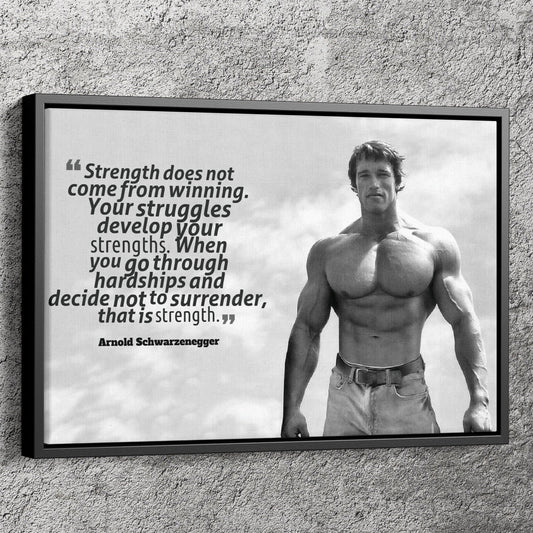 Arnold Schwarznegger Poster Quote Canvas Wall Art Home Decor Framed Art Poster for Home
