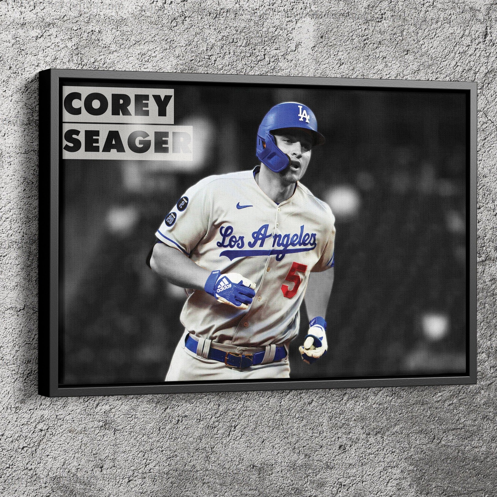 Corey Seager Poster Los Angeles Dodgers MVP Baseball Canvas Wall Art H –  Fenin