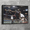 Dwayne Wade and Lebron James Dunk Poster Miami Heat Wall Art Home Decor Hand Made Canvas Print