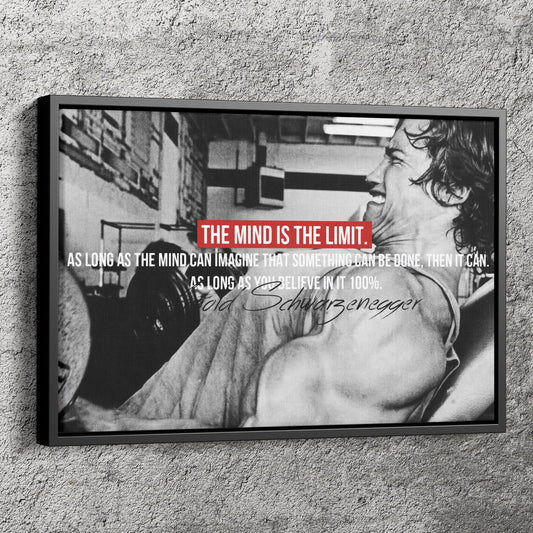 Arnold Schwarznegger Poster Quote Motivation Canvas Wall Art Home Decor Framed Art